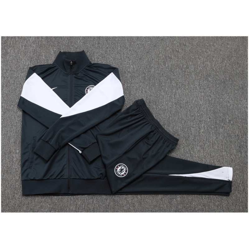 Tenue d’entraînement Veste et Pantalon Chelsea Enfants Gris Anthracite 2025/26
