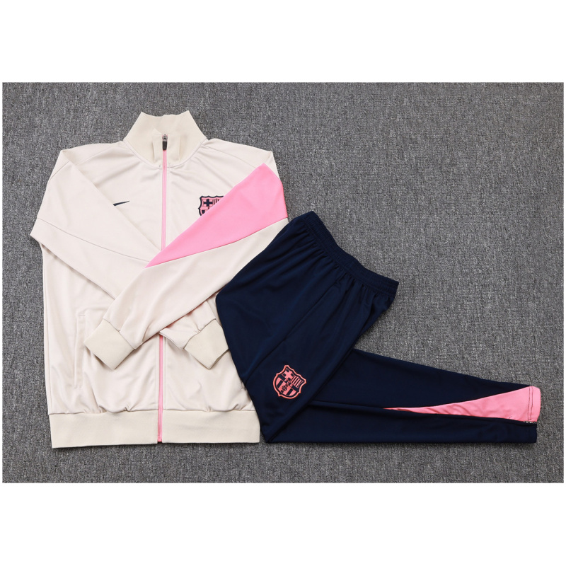 Tenue d’entraînement FC Barcelone Veste + Pantalon Crème 2025/26 pour Enfants