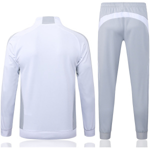 Veste et pantalon d’entraînement pour hommes Real Madrid blanc – gris 2025/26 maillots pas chers