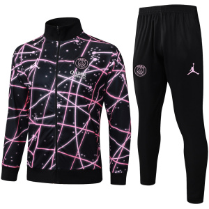 Veste et pantalon d’entraînement Mens PSG x Jordan 2025/26 noir – maillots pas chers