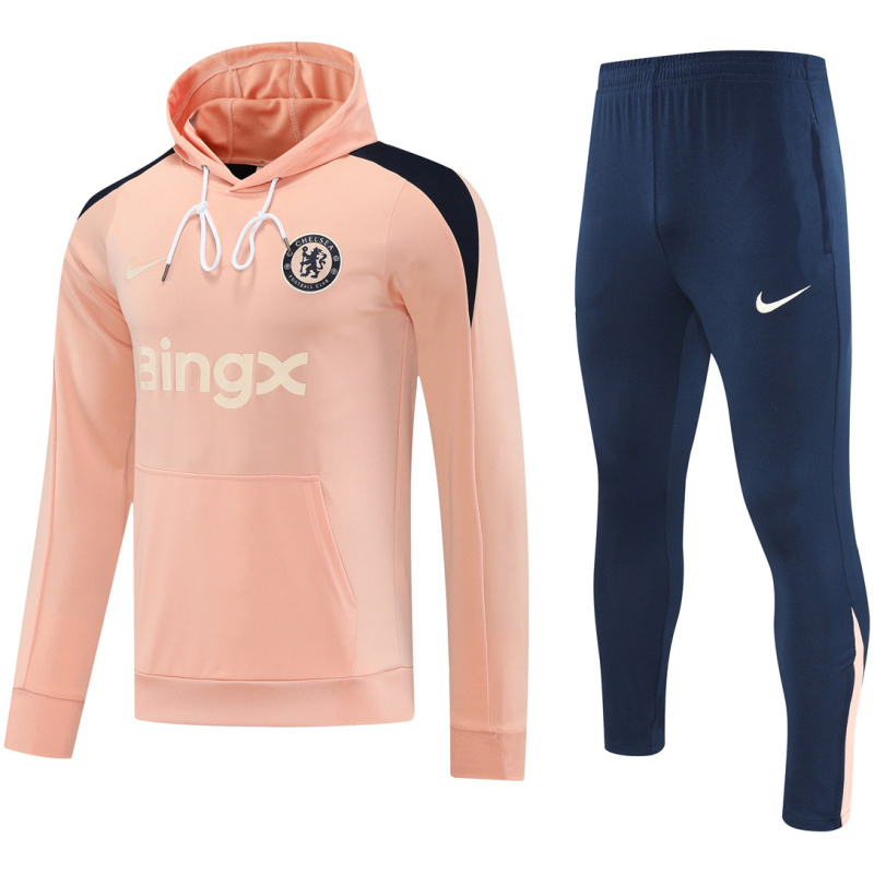 Survêtement Chelsea Homme Sweat à Capuche + Pantalon Entraînement Rose 2025/26 maillots pas chers