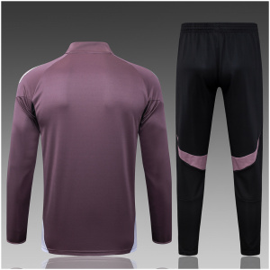 Tenue d’entraînement pour enfants Manchester United Gris Pourpre saison 2025 26 à bas prix maillots