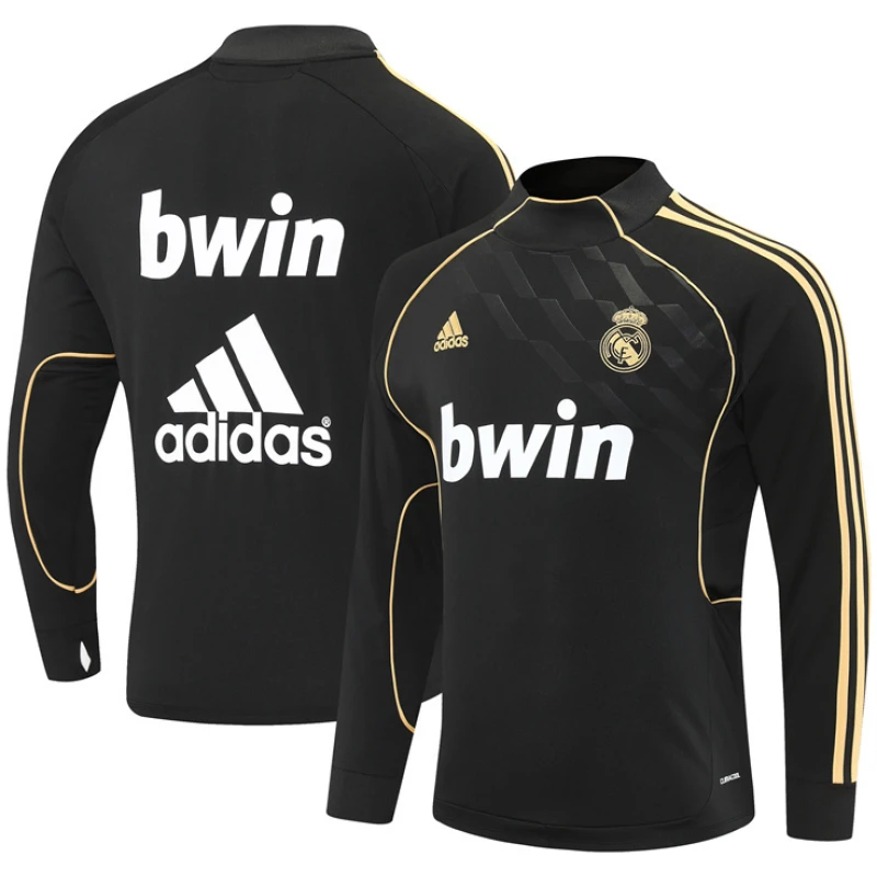 Haut d’entraînement rétro noir pour hommes Real Madrid 2011/12