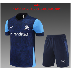 Tenue d’entraînement courte pour enfants Olympique de Marseille Royale 2025/26