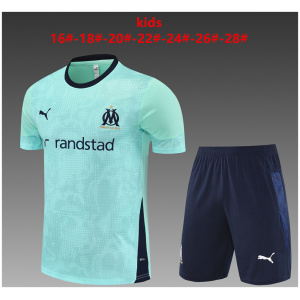 Tenue d’entraînement courte pour enfants Olympique de Marseille Verte 2025/26