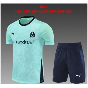 Tenue d’entraînement courte pour enfants Olympique de Marseille Verte 2025/26