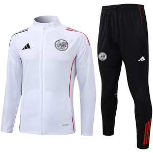Veste et Pantalon d’Entraînement Ajax Homme Blanc 2025/26