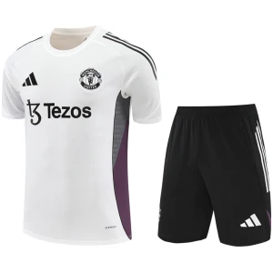 Tenue d’entraînement courte Manchester United pour hommes blanche 2025/26