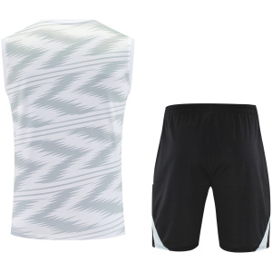 Combinaison sans manches pour homme du Real Madrid Blanc – Gris 2025/26