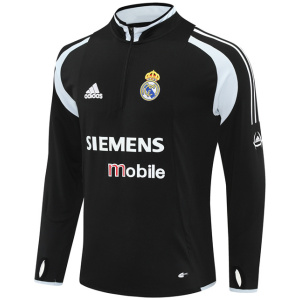 Haut d’Entraînement Rétro pour Hommes Real Madrid Noir 2004/05