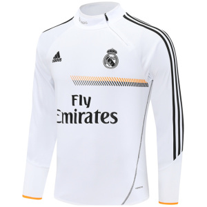 Haut d’entraînement rétro blanc pour hommes du Real Madrid 2013/14