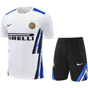 Tenue d’entraînement courte pour hommes de l’Inter Milan blanche 2025/26