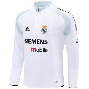 Maillot d’entraînement rétro blanc pour homme du Real Madrid 2004/05