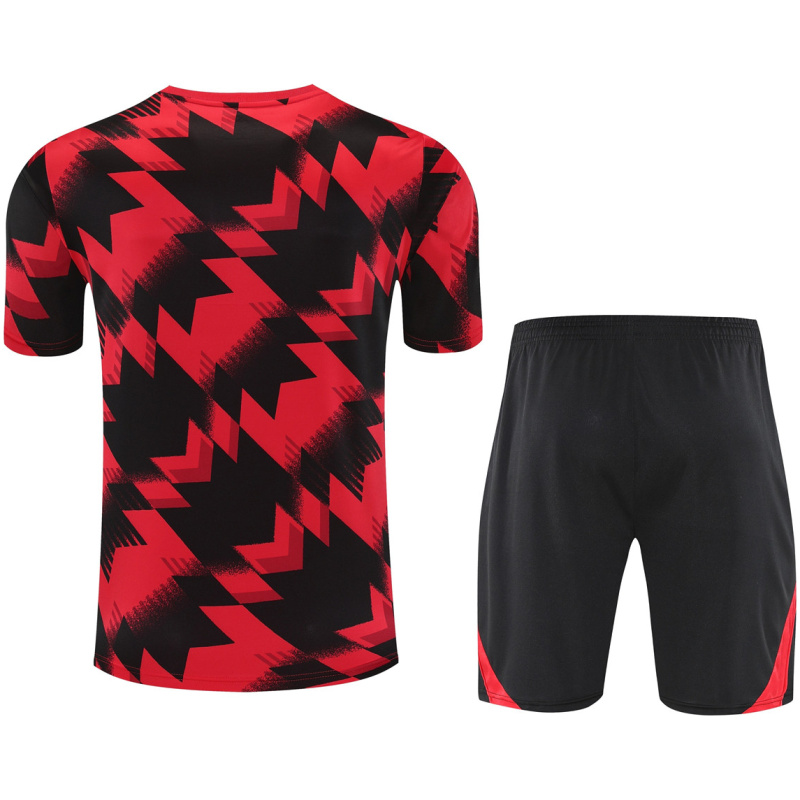 Tenue d’entraînement courte pour homme Manchester United Rouge – Noir 2025/26