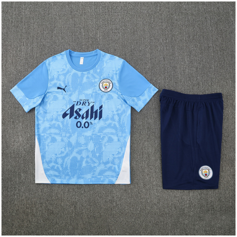 Ensemble d’entraînement court pour enfants Manchester City bleu 2025/26