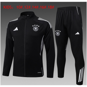 Ensemble de survêtement enfants Allemagne Veste + Pantalon Noir 2025