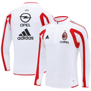 Haut d’entraînement rétro AC Milan pour homme blanc 2005/06