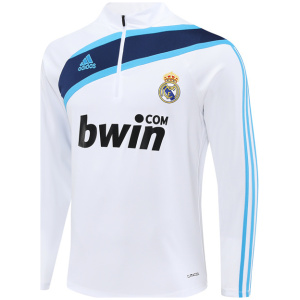 Haut d’entraînement rétro blanc pour hommes du Real Madrid 2009/2010
