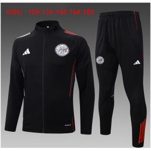 Ensemble de formation veste + pantalon Ajax pour enfants noir 2025/26