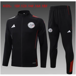 Ensemble de formation veste + pantalon Ajax pour enfants noir 2025/26