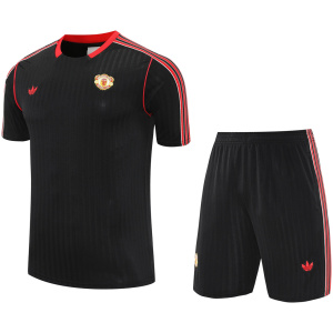 Tenue d’entraînement courte pour hommes Manchester United noire 2025/26