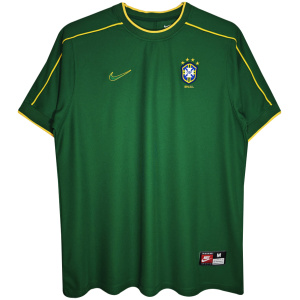 Maillot Vert Rétro de Gardien de But du Brésil pour Homme 1998